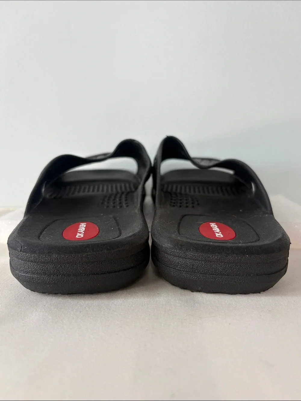 Okabashi Black Rubber Woven Slide Sandals for Men - Slip-On Comfort